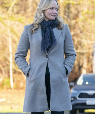 TV Series Tracker 2024 Marley Shelton Grey Wool Coat