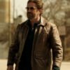 Movie Den Of Thieves Gerard Butler Brown Leather Jacket