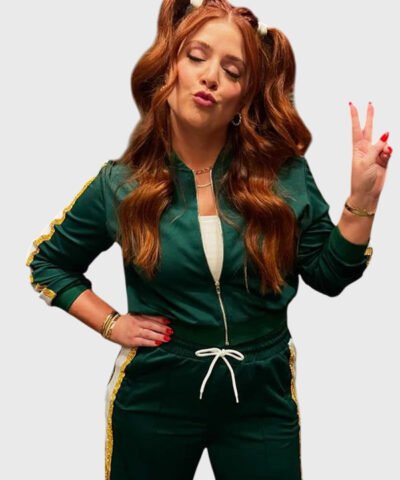 Wizards Beyond Waverly Place 2024 Mimi Gianopulos Green Track Bomber Jacket