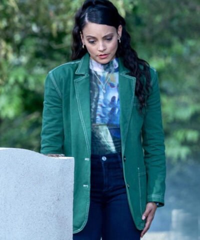 Found TV Series 2024 Lacey Quinn Green Cotton Blazer