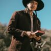 TV Series 1923 Michael Greyeyes Brown Cotton Jacket