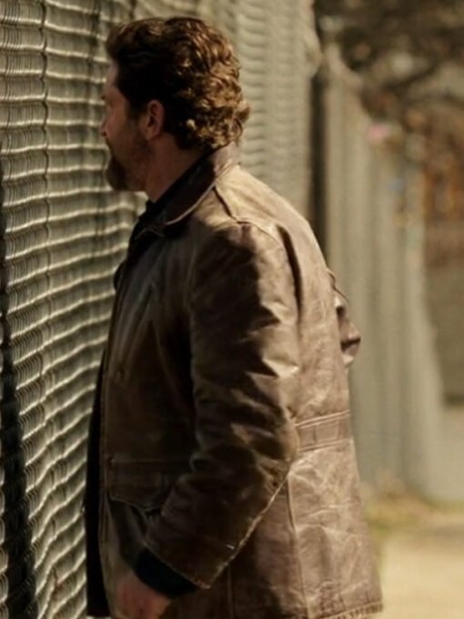 Gerard Butler Den Of Thieves Brown Jacket