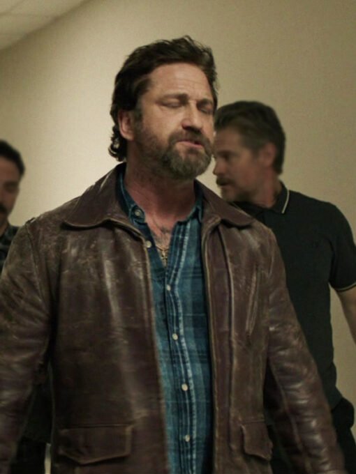 Movie Den Of Thieves Big Nick O Brien Brown Leather Jacket