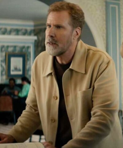 Will Ferrell You’re Cordially Invited 2025 Beige Jacket