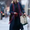 Movie The Friend 2025 Iris Blue Trench Wool Coat