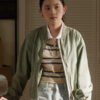 TV Series Found 2024 Stevie Zhao Green Bomber Jacket