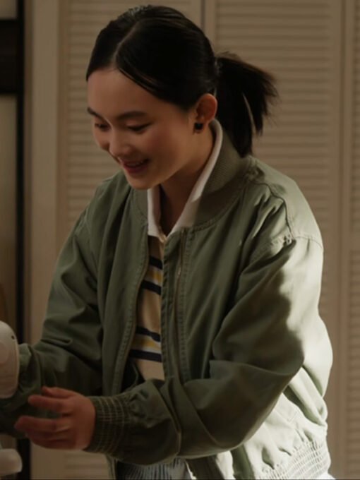 TV Series Found 2024 Audrey Hsieh Green Bomber Jacket