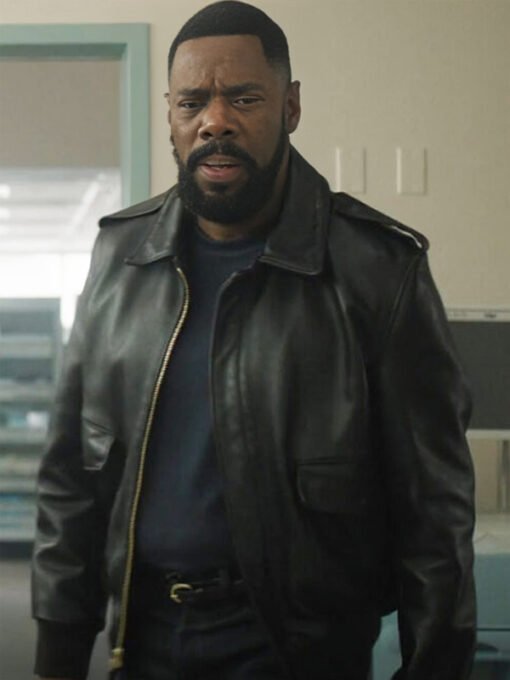 TV Series The Madness 2024 Colman Domingo Black Leather Jacket