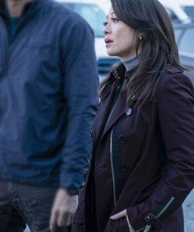 TV Series Tracker 2024 Fiona Rene Maroon Trench Coat