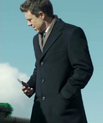 TV Series Black Doves 2024 Andrew Buchan Black Trench Coat