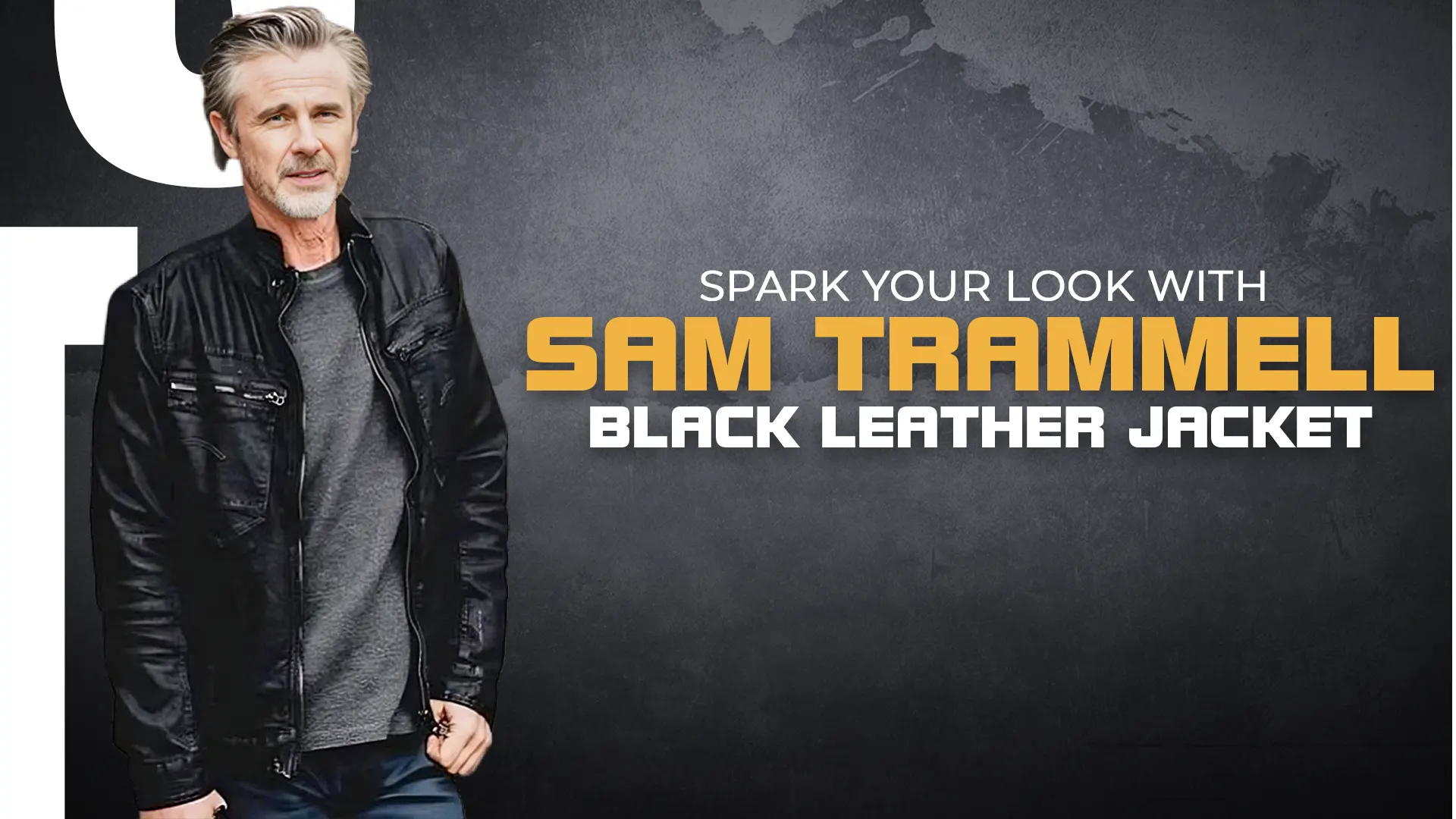 3. Spark Your Look with Sam Trammell Black Leather Jacket