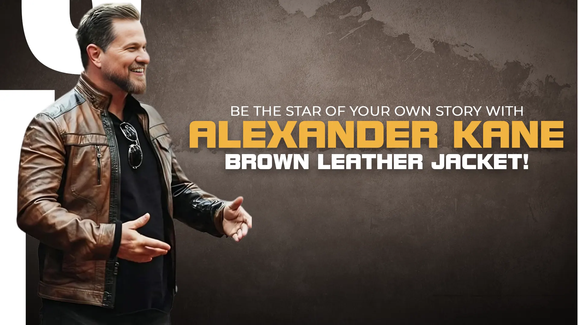 Be the Star of Your Own Story with Alexander Kane Brown Leather Jacket