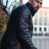 Andrew Tate Black Leather Quilted Jacket