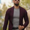 Andrew Tate Street Style Maroon Blazer