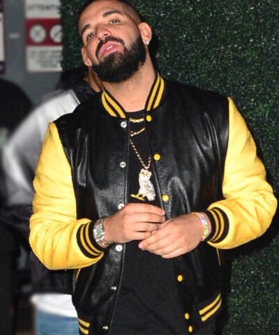 Los Angeles Drake Black Varsity Leather Jacket