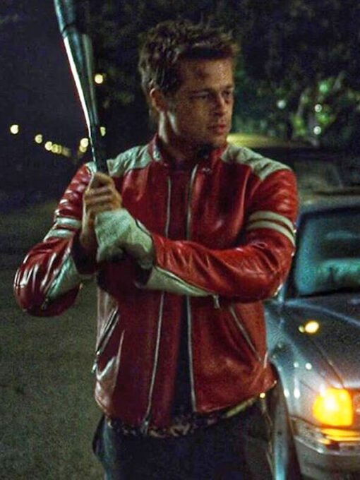 Brad Pitt Mayhem Biker Leather Jacket