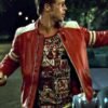 Fight Club 1999 Tyler Durden Red Leather Jacket