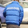 Singer Justin Bieber 2023 Blue Puffer Jacket