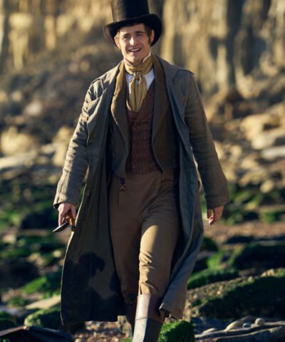 Miss Austen TV Series 2025 Max Irons Grey Trench Coat