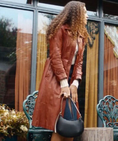 Stacey Embalo Missing You S01 Brown Leather Coat