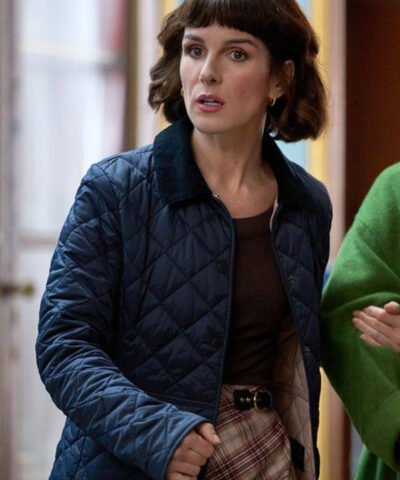 Movie Love Of The Irish 2025 Fiona Blue Quilted Jacket