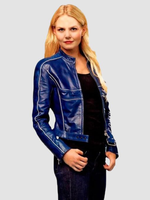 Emma Swan Once Upon A time Blue Leather Jacket