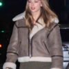 New York City Taylor Swift Aviator Leather Jacket