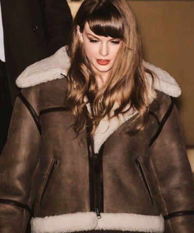 Taylor Swift Brown Aviator Jacket