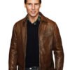 Mission Impossible German Premiere Tom Cruise Brown Leather Jacket