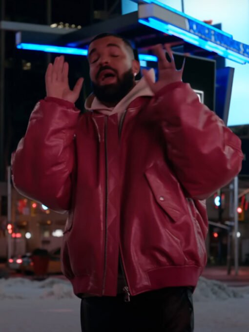 Drake Pink Leather Jacket