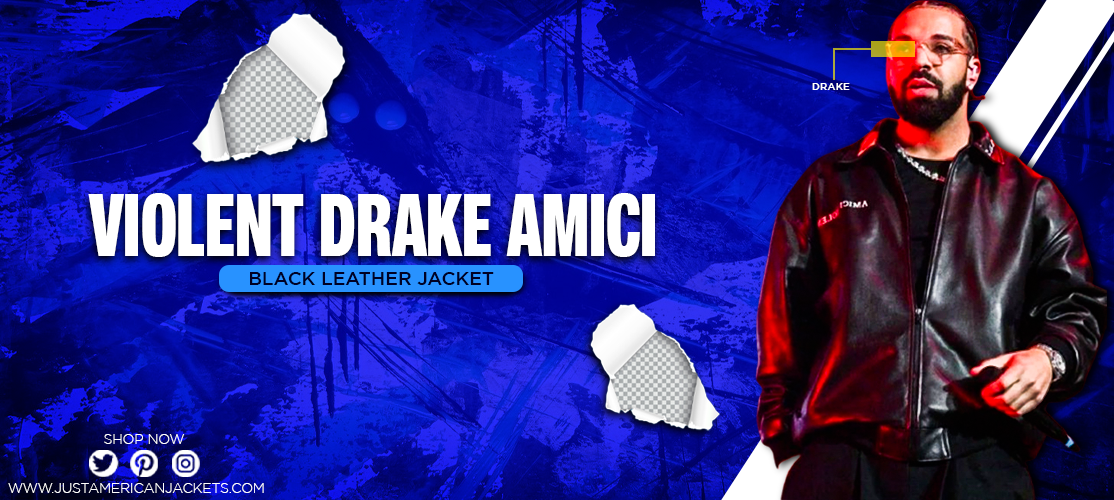 Violent Drake Amici Black Leather Jacket