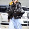 LA Hailey Bieber Bomber Jacket