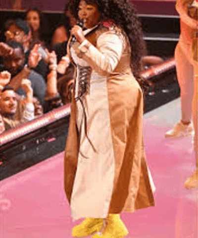 American Rapper and Singer Lizzo Long Coat