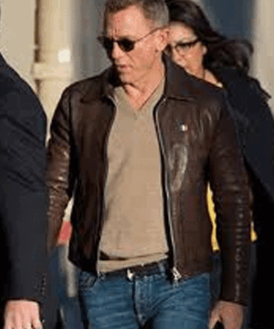 Daniel Craig Skyfall James Bond Brown Leather Jacket