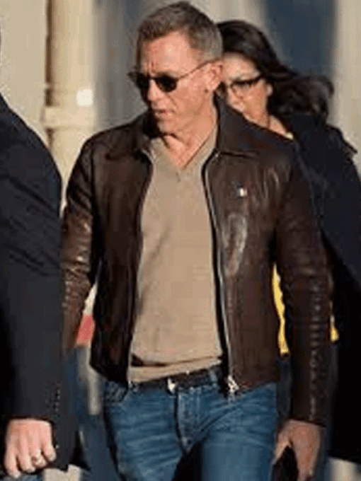 Daniel Craig Skyfall James Bond Brown Leather Jacket