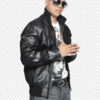 Daddy Yankee SiriusXM Studio Black Leather Bomber Jacket