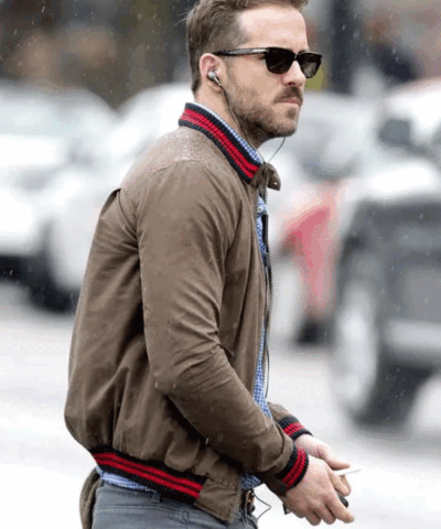 Street Style Ryan Reynolds Brown Jacket