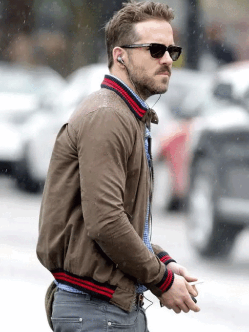 Street Style Ryan Reynolds Brown Jacket