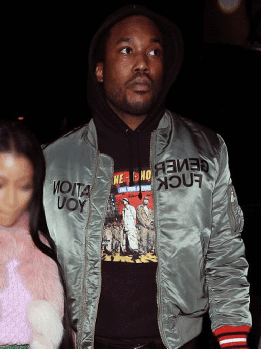 Meek Mill The Keys Satin Bomber Jacket