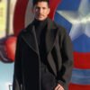 Captain America 2025 Danny Ramirez Black Long Wool Coat