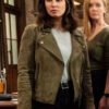 Heida Reed FBI International Green Leather Jacket