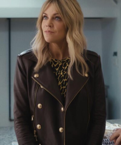 Hacks S03 Kaitlin Olson Black Biker Jacket