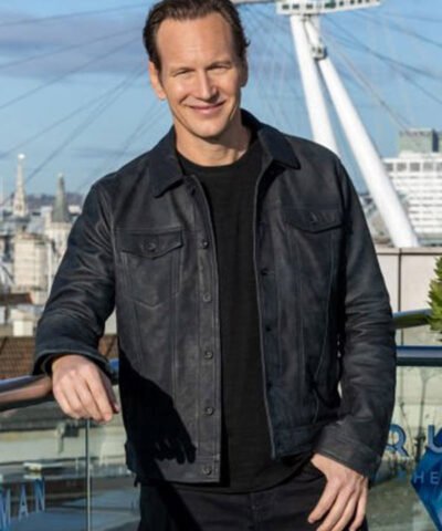 Patrick Wilson Aquaman black Moto Leather jacket