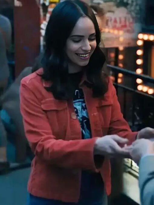 Sofia Carson The Life List 2025 Red Jacket