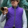 Wednesday Steve Buscemi Purple Quilted Vest