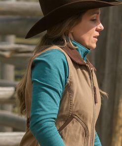 Heartland 2025 Amy Fleming Brown Cotton Vest